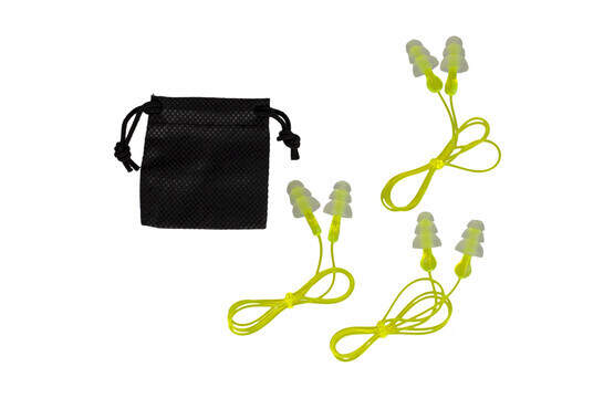 The Peltor Sport Tri-Flange Reusable ear plug hearing protection comes in a pack of three with storage case